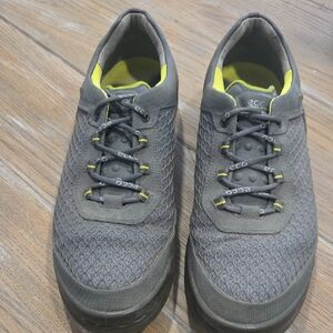 ECCO Men's Gray and Yellow Athletic Shoes
